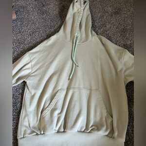 Light green sweatshirt. Nice thick material. Oversized